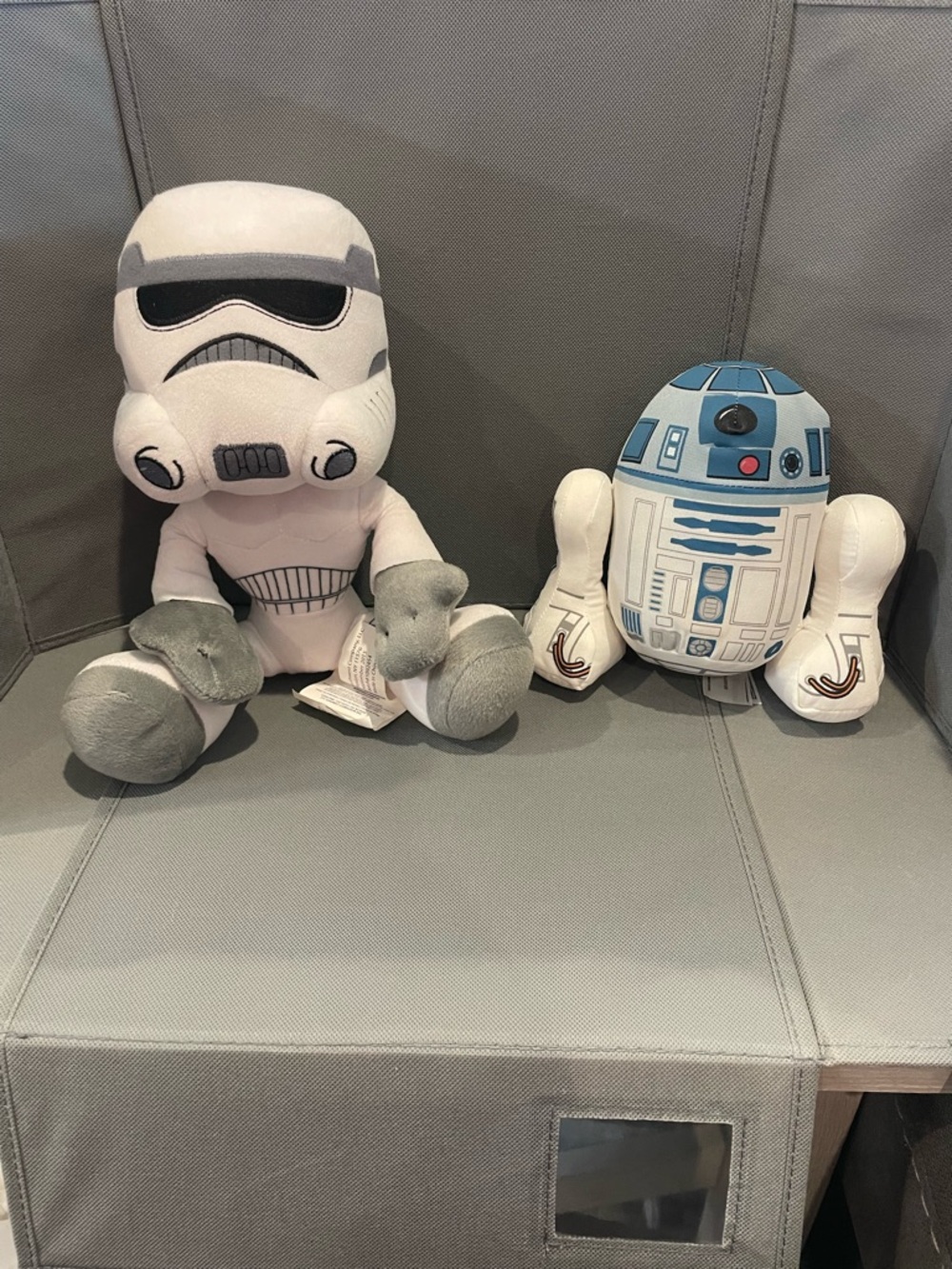 Star Wars Stormtrooper & R2-D2 Plush Set - White, Gray, Blue